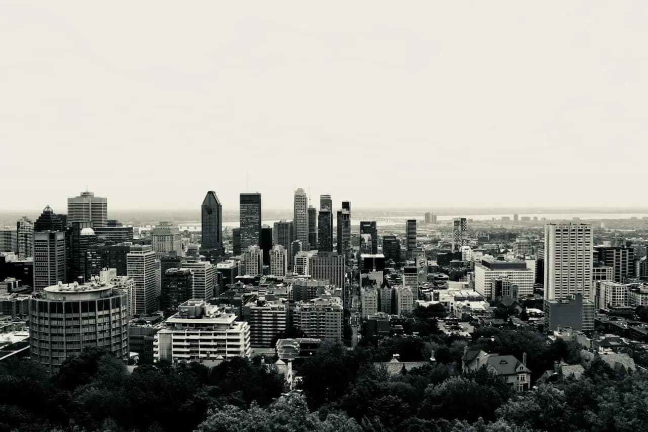 Montreal cityscape and parks